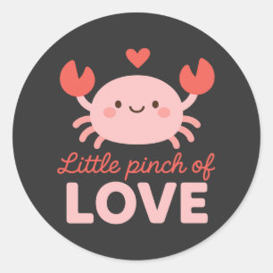 Sticker Rond Jour des Valentines de l'Amour du Petit Pinch de C
