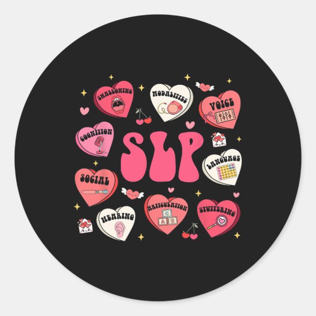 Sticker Rond Jour des Valentines des Slp (Devant)