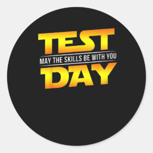 Sticker Rond Jour d'essai mai les compétences être avec vous en