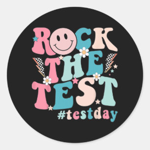 Sticker Rond Jour d'essais Test Retro Motivational Teacher St