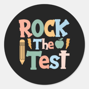 Sticker Rond Jour d'essais Test Retro Motivational Teacher St