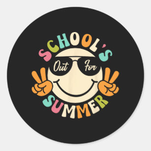 Sticker Rond Jour D'Études Les Écoles Super Sorties Pour Su