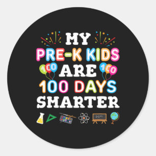Sticker Rond Jour Du Cadeau De L'École Pour L'Enseignant Présco