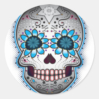 Sticker Rond Jour Du Crâne Sucre Morte