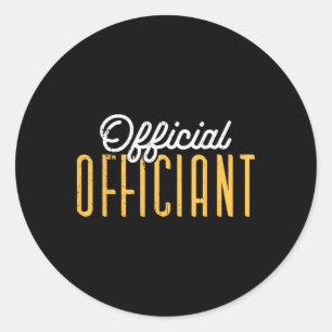 Sticker Rond Jour du mariage Officier de bureau Ordonné Ministr