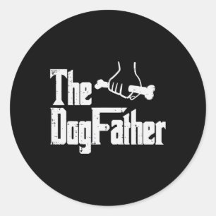 Sticker Rond Jour Le Chien Père Drôle Movie Pun Fur Papa Papa G