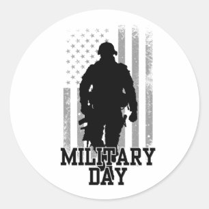 Sticker Rond Jour militaire