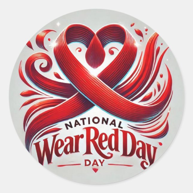 Sticker Rond Jour national de la Rouge (Devant)