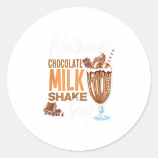 Sticker Rond Jour national de Shake du lait au chocolat