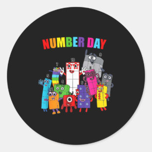 Sticker Rond Jour numérique éducatif nombres mathématiques colo