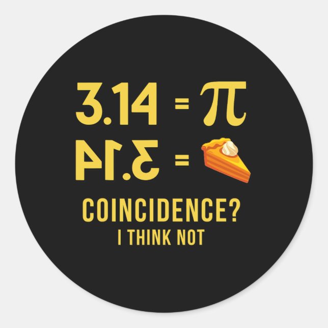 Sticker Rond Jour Pi Happy Pi (Devant)