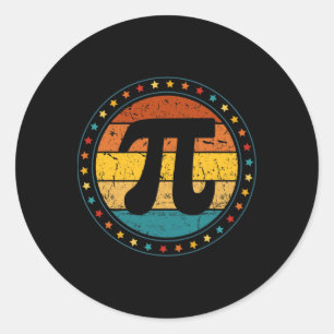 Sticker Rond Jour Pi vintage Drôle Enseignants Maths Joyeux Jou