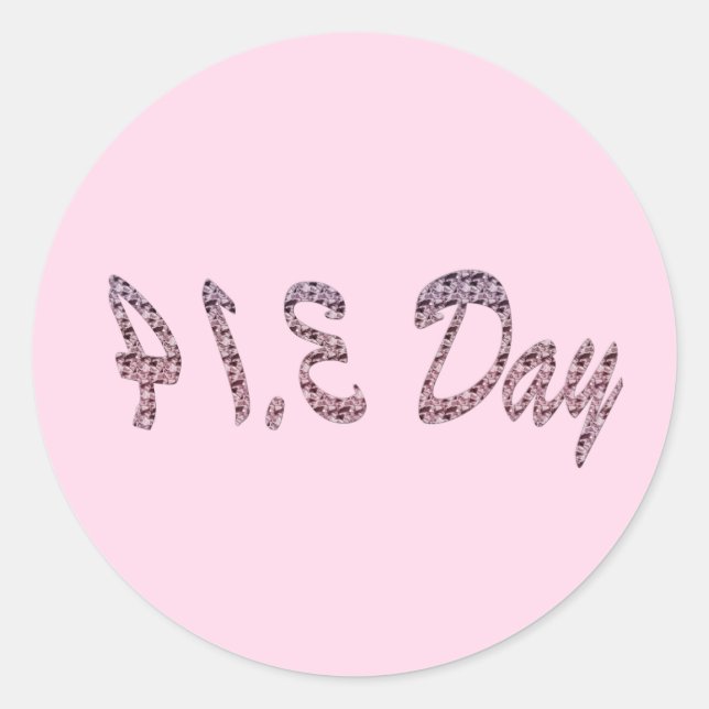 Sticker Rond Jour Pie Pink Pi (Devant)