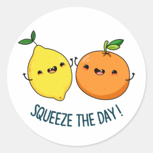 Sticker Rond Jour Pun Fruit Positif