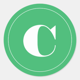 Sticker Rond Jour vert initial