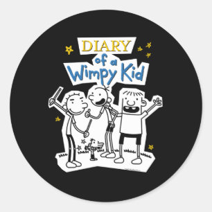 Sticker Rond Journal D'Un Wimpy Wimpy