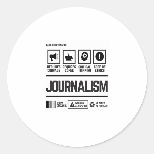 Sticker Rond journalism (Devant)