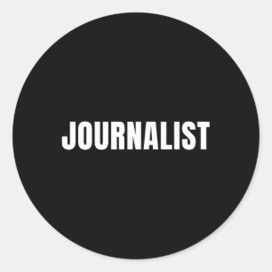 Sticker Rond Journaliste