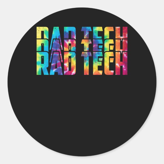 Sticker Rond Journée d'appréciation radiologique Rad Tech Tie D (Devant)