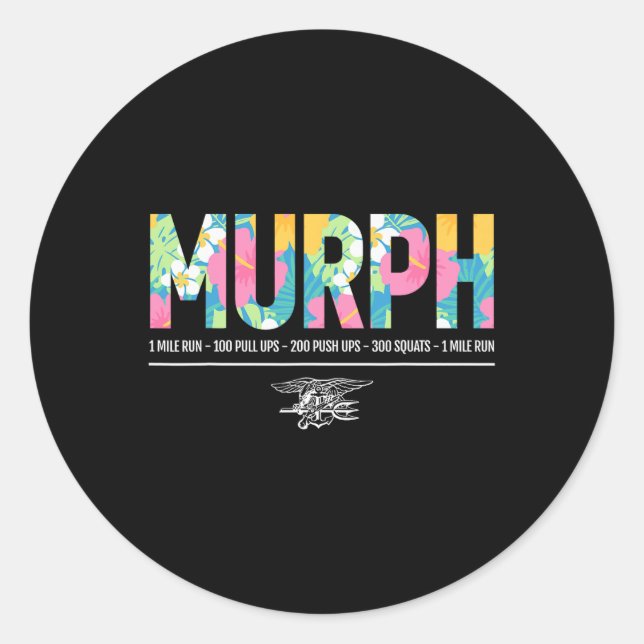 Sticker Rond Journée de commémoration de Murph Tropical Entraîn (Devant)
