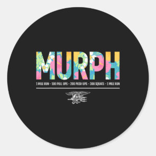 Sticker Rond Journée de commémoration de Murph Tropical Entraîn