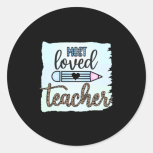 Sticker Rond Journée de l'enseignant Enseignant le plus aimé