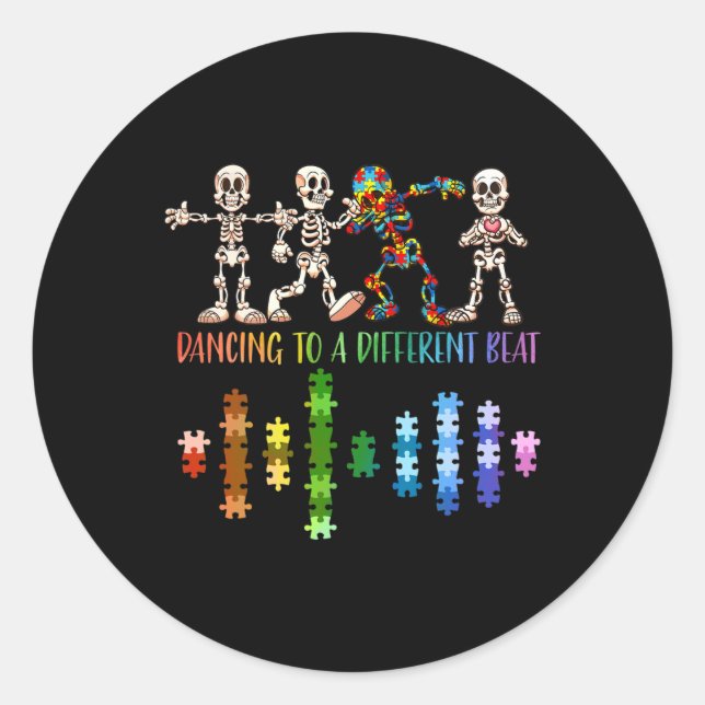 Sticker Rond Journée de sensibilisation à la sensibilisation su (Devant)