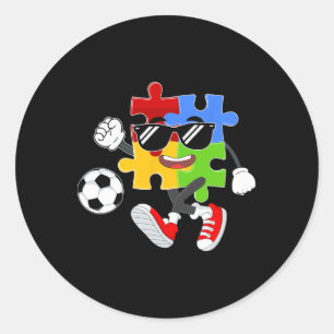 Sticker Rond Journee de sensibilisation a l'autisme Piece de pu