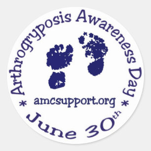 Sticker Rond Journée de sensibilisation Arthrogryposis * 30 jui