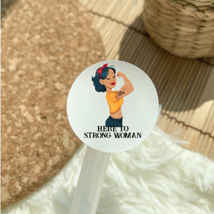 Sticker Rond Journée internationale de la femme 2024