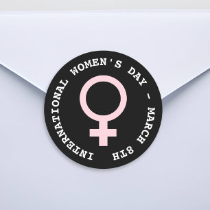 Sticker Rond Journée internationale de la femme - 8 mars