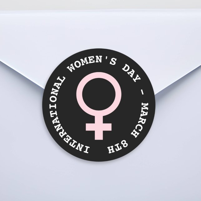 Sticker Rond Journée internationale de la femme - 8 mars (Créateur téléchargé)