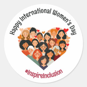 Sticker Rond Journée internationale de la femme   IWD 8 mars