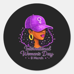 Sticker Rond Journée internationale des femmes 2026 8 mars femm