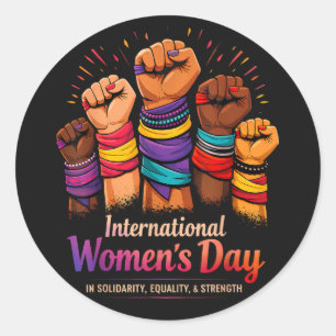 Sticker Rond Journée internationale des femmes 8 mars