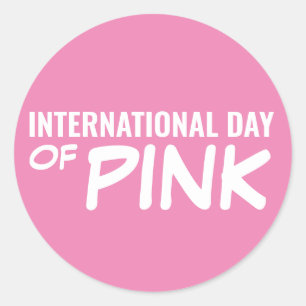 Sticker Rond Journée internationale du rose