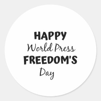 Sticker Rond Journée mondiale de la liberté de la presse