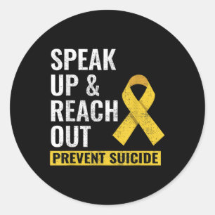 Sticker Rond Journée mondiale de la prévention du suicide Ruban