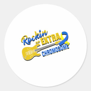 Sticker Rond Journée mondiale de la trisomie 21 pour lutter con