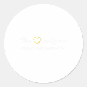 Sticker Rond Journée mondiale de la trisomie 21 pour lutter con