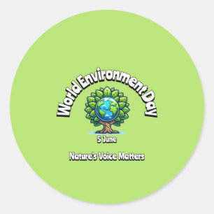 Sticker Rond Journée mondiale de l'environnement. 5 juin