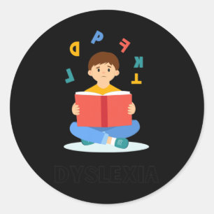 Sticker Rond Journée mondiale de sensibilisation à la dyslexie