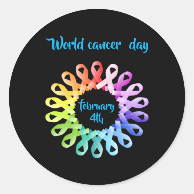 Sticker Rond Journée mondiale du cancer (Devant)