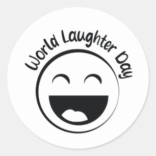 Sticker Rond Journée mondiale du rire 5 mai