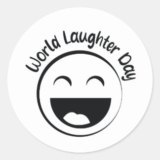 Sticker Rond Journée mondiale du rire 5 mai
