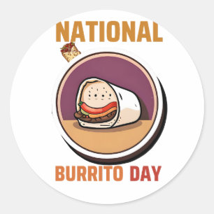 Sticker Rond Journée nationale du Burrito