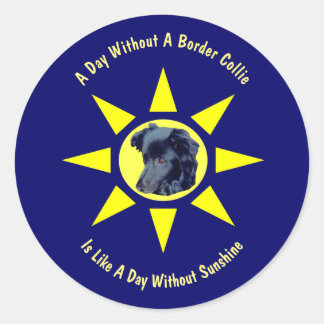 Sticker Rond Journée sans frontière Amoureux de les chiens de C