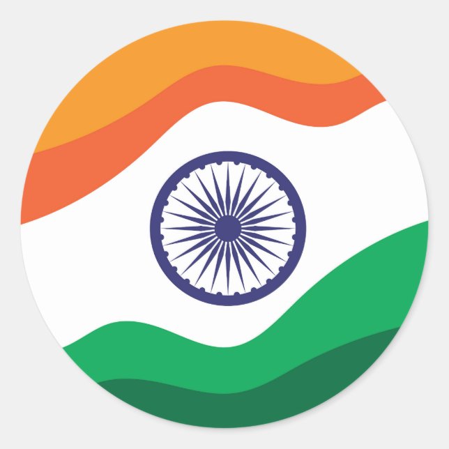 Sticker Rond Journée spéciale Inde Fiers Indiens (Devant)