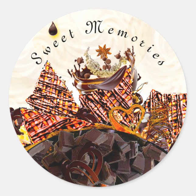 STICKER ROND JOURNÉE SUCRÉE AU SOLEIL ! :) (Devant)