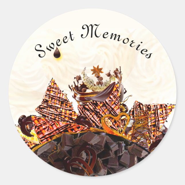 STICKER ROND JOURNÉE SUCRÉE ET ENSOLEILLÉE ! :) (Devant)